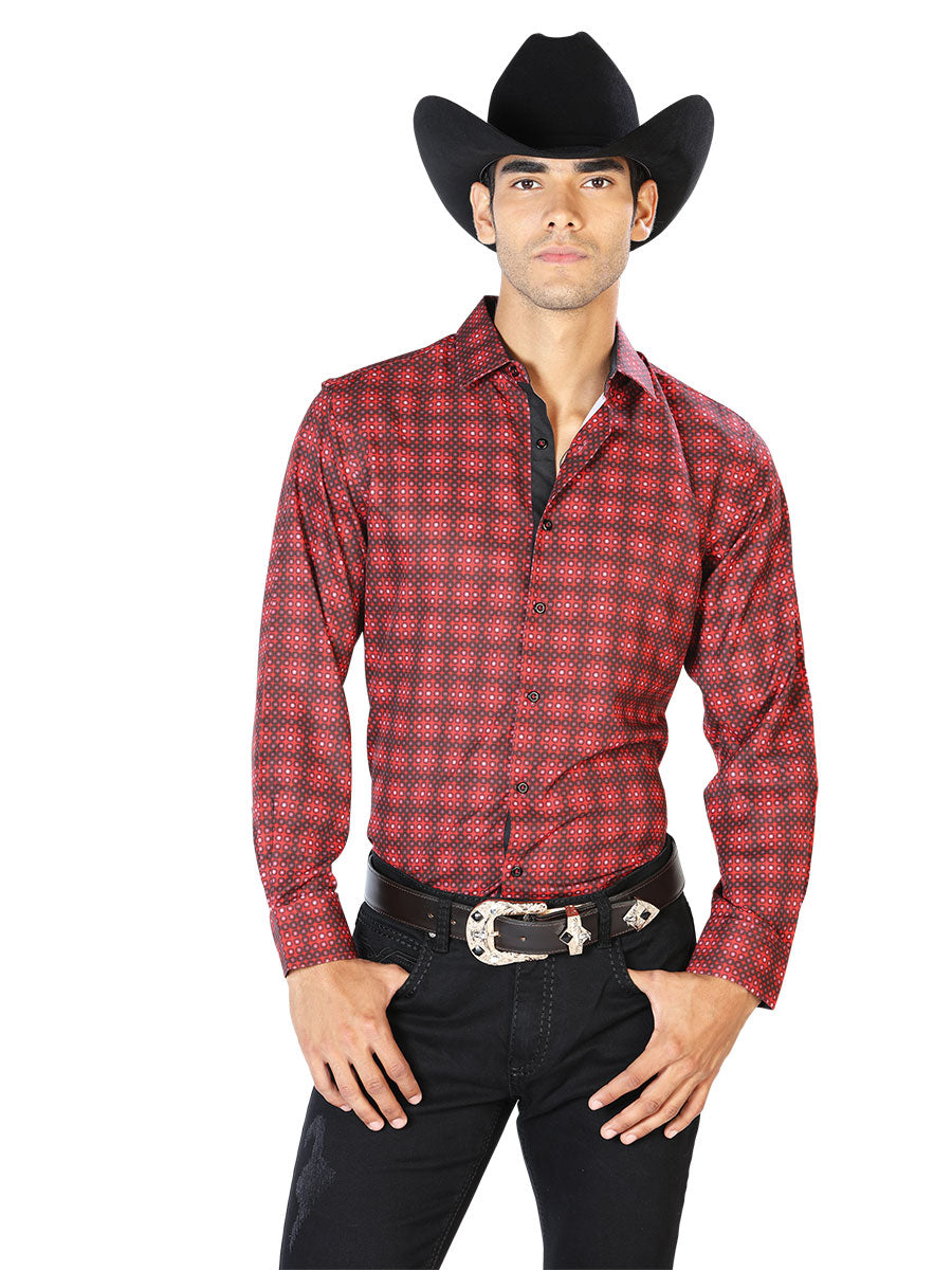 Red Casual Casual Long Sleeve Shirt 43552