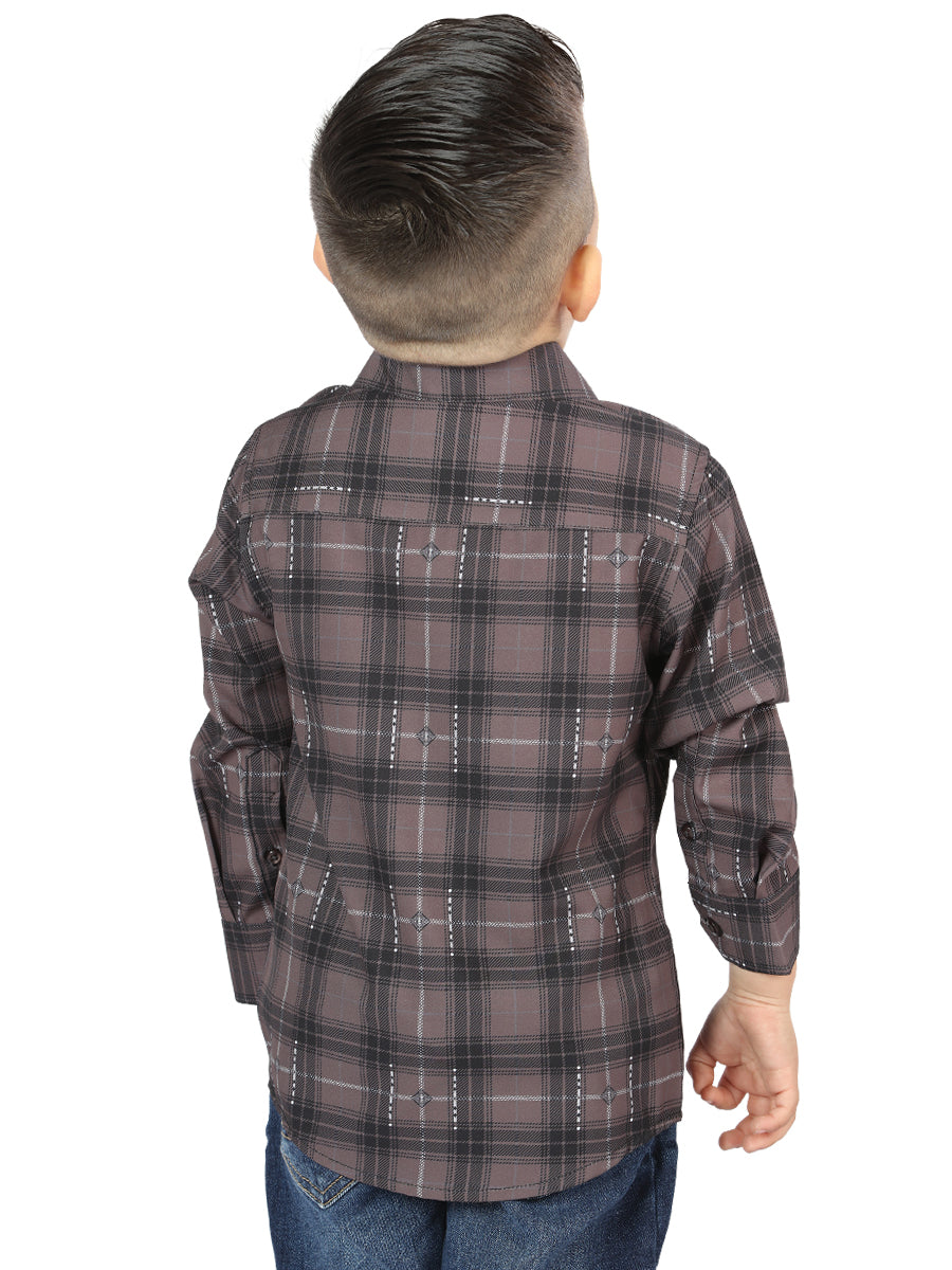 El General Moka/Olive Casual Long-Sleeve Shirt 44746