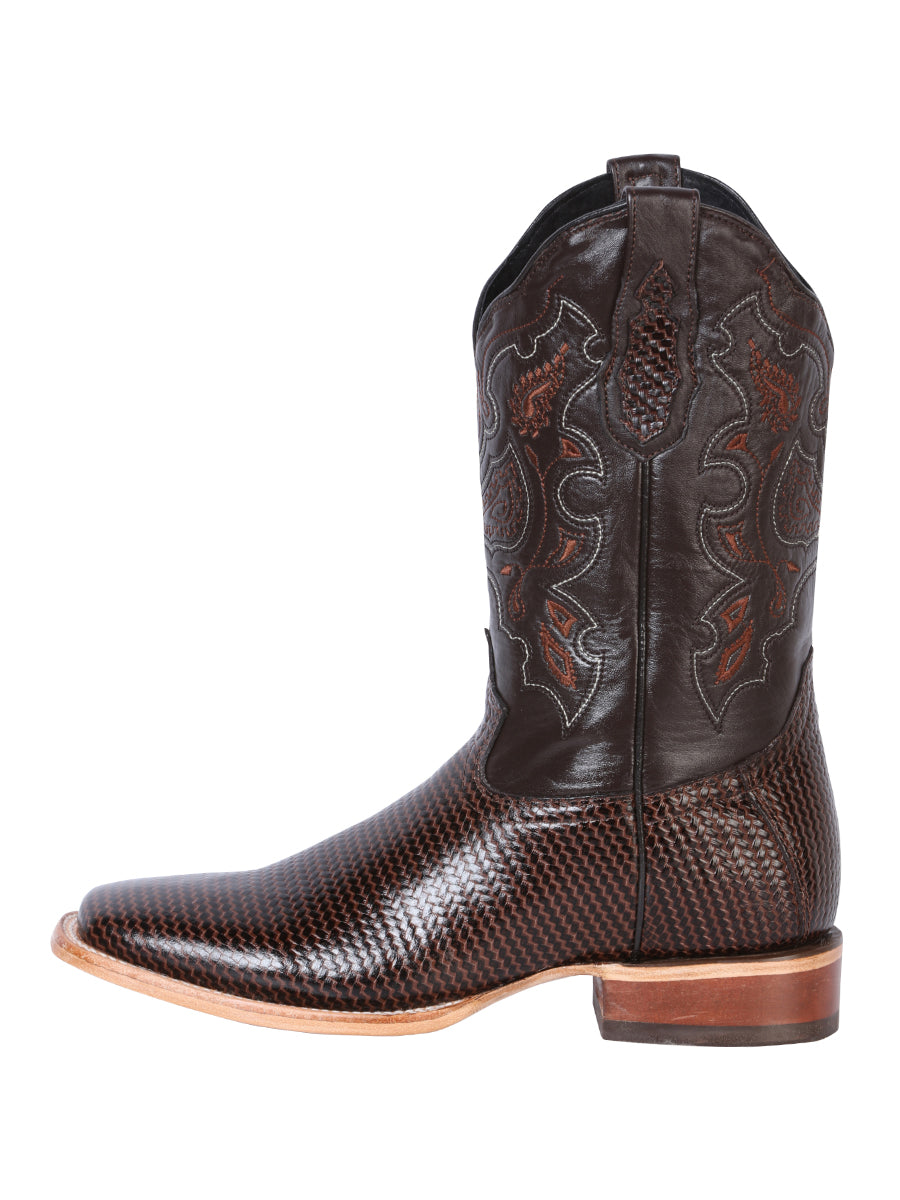 El General Men's Rodeo Boot - Printed Cigar 41791