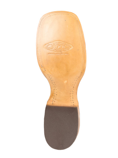 El General Men's Exotic Monster Fish Rodeo Boots - Cream 44114