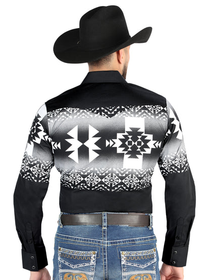 El General - Casual Long Sleeve Shirt - Black 44485