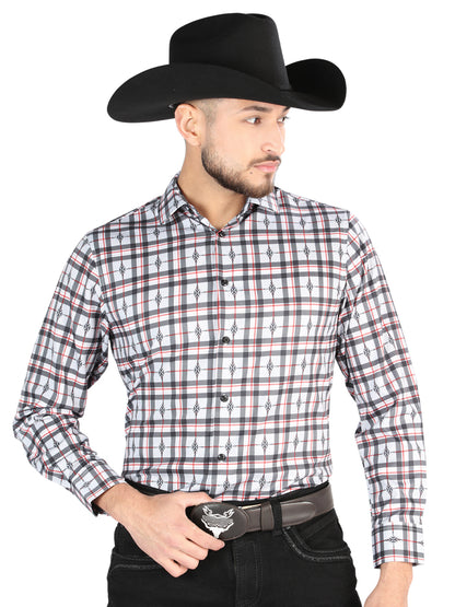 El General - Casual Long Sleeve Shirt - Black/White 44703