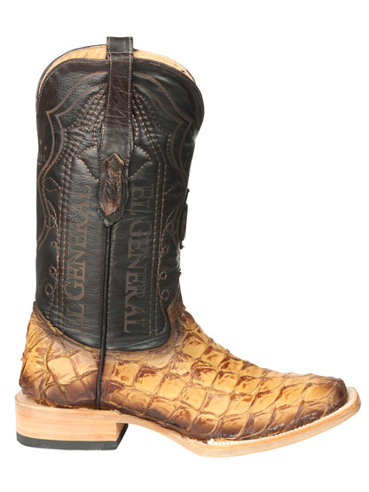 El General Men's Exotic Monster Fish Rodeo Cowboy Boots - Orix 45086