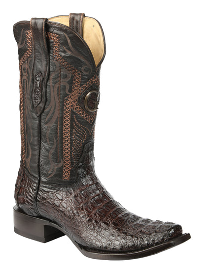 El General Men's Exotic Caiman Nuca Cowboy Boots - Brown 45522