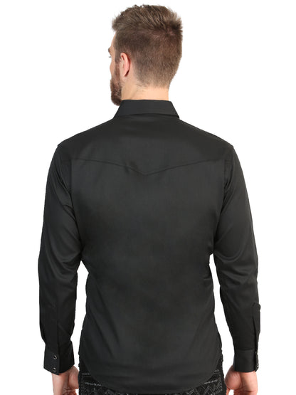 El General Men’s Long Sleeve Western Shirt - Black Stretch
  45612