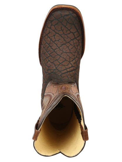 Men’s El General Rodeo Boot - Imitation Bull Neck Brown 45668