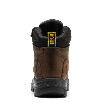 ROCKROOSTER Marfa Brown 6 Inch Waterproof Composite Toe Leather Work Boots CP210